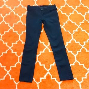 Mid waist slim fit dark black jeans